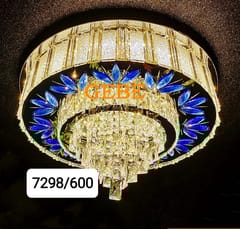Breathtaking Beauty with the Blue and Gold Crystal Chandelier
