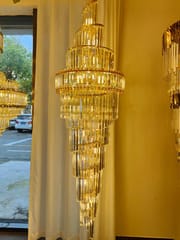 Spiral Elegance - 60cm x 210cm Crystal Chandelier