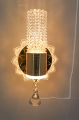 SWANART Modern Crystal Wall Sconce LED Color Changing Wall Light Fixture, Dimmable Ambient Lighting for Bedroom, Living Room, Hallway, Dining Room Crystal Decor, Home Decoration, Wall Lamp