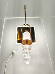 Swanart Modern Crystal Wall Sconce with LED Mirror - Elegant Bathroom Vanity Light Fixture with Gold Finish & Crystal Shade