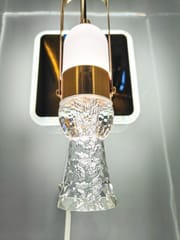 Swanart Modern Crystal Wall Sconce with LED Mirror - Elegant Bathroom Vanity Light Fixture with Gold Finish & Crystal Shade
