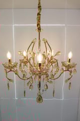 Swanart Experience Elegance: 5 Bulb Italian Chandelier | #1 in Lighting Decor