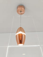 swanart Modern Rose Gold Pendant Light – LED Hanging Ceiling Lamp for Kitchen Island, Dining Table, Bar Counter – Adjustable Height, 12cm Body, Elegant Metallic Finish