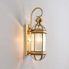 Aimery American Retro Brass Outdoor Wall Light Fixture IP65 Waterproof Golden Exterior Sconce for Patio, Garden, Porch - Durable & Stylish