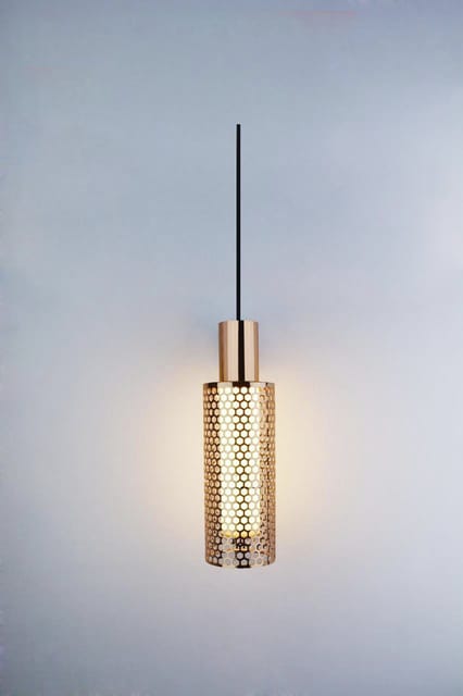 swanart Modern Gold Pendant Light Fixture, 12W Warm White LED Hanging Ceiling Lamp, Stylish Honeycomb Design, Adjustable Height, Ideal for Kitchen Island, Dining Room, Bedroom, Living Room Lighting