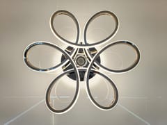 Swanart Florex Modern LED Ceiling Light with Bluetooth Speaker & Remote Control | Dimmable Swirl Design Chandelier for Living Room, Bedroom, Dining Room | Energy-Efficient, Easy Install Home Lighting Fixture