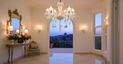 Swanart Elegant K9 Crystal Italian Chandelier Light – Luxurious 6-Light Ceiling Fixture, Modern European Design for Living Room, Dining, and Bedroom