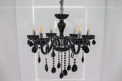 Gothic Glamour with the Black Crystal Chandelier