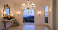 Swanart Elegant K9 Crystal Italian Chandelier Light – Luxurious 6-Light Ceiling Fixture, Modern European Design for Living Room, Dining, and Bedroom
