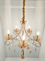 Swanart Experience Grandeur: Handcrafted 5 Bulb Italian Chandelier Light