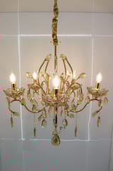 Swanart Experience Elegance: 5 Bulb Italian Chandelier | #1 in Lighting Decor