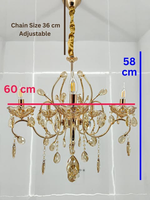 Swanart Experience Elegance: 5 Bulb Italian Chandelier | #1 in Lighting Decor