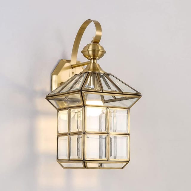 Swanart Nordic Vintage Wall Lamp Light Fixture - Elegant Brass & Glass Sconce for Indoor Home Decor - Perfect for Living Room, Bedroom, Hallway - Adds Classic Warmth & Style