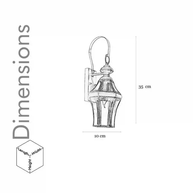 swanart Vintage Gold Outdoor Wall Light Lantern for Home Entrance, Waterproof Exterior Sconce with Transparent Glass, Antique Brass Finish, Decorative LED Compatible Door Wall Lamp