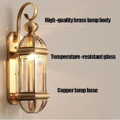 Swanart Aimery American Retro Brass Outdoor Wall Light Fixture IP65 Waterproof Golden Exterior Sconce for Patio, Garden, Porch - Durable & Stylish