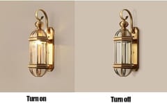Swanart Aimery American Retro Brass Outdoor Wall Light Fixture IP65 Waterproof Golden Exterior Sconce for Patio, Garden, Porch - Durable & Stylish