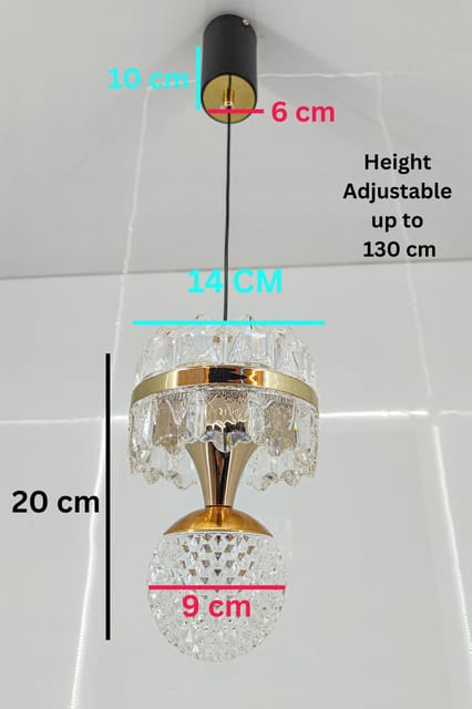 swanart HaloA2 Crystal Pendant Light – Elegant Hanging Ceiling Lamp with 3-in-1 Color Change LED, Premium Crystal & Metal Design – Modern Lighting for Living Room, Bedroom, Kitchen & Dining Area