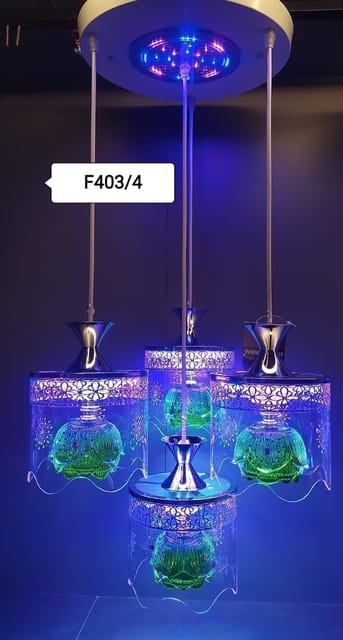 Swanart Dazzle with Designer Glass Chandelier