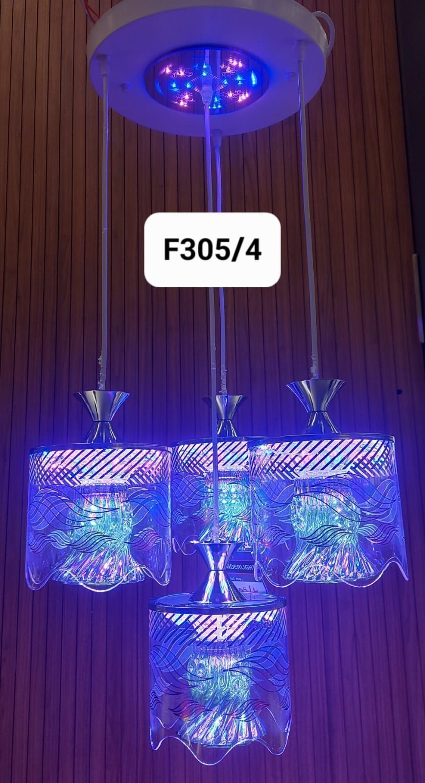 Swanart Regal Radiance: Glass Hanging Chandelier