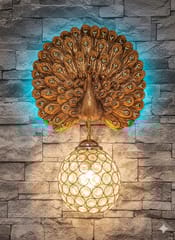 Opulent Peacock Wall Sconce – Majestic Crystal Lighting