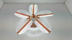 swanart LumiLeaf Crystal Chandelier: Modern Rose Gold Ceiling Light