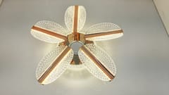 swanart LumiLeaf Crystal Chandelier: Modern Rose Gold Ceiling Light